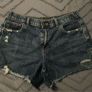 Aerie Midnight Blue Ripped Jean Shorts